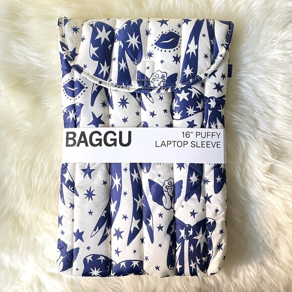 NWT Baggu Puffy Laptop Sleeve 16" - Cherub Bow - Picture 2 of 4